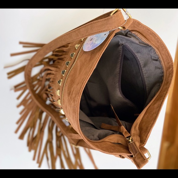 Brown Fringe Crossbody Bag - Picture 7 of 11